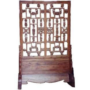 Oriental Carved Screen with Stand