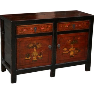 Original Mongolian Painted Sideboard