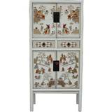 White Chinese Cabinet with Painting