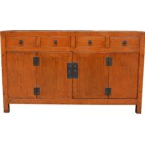 Orange Four Draw Four Door Sideboard