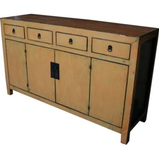 Orange Four Draw Four Door Sideboard