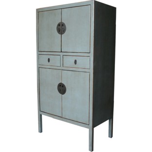 Grey Chinese Large Cabinet