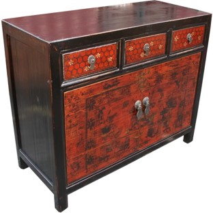 Original Mongolian Painted Sideboard