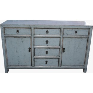 Original Six Drawers Grey Sideboard/Buffet