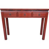 Original Red Console Hall Table