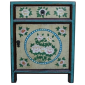 Tibetan Painted Bedside Table
