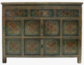 Original Painted Tibetan Sideboard