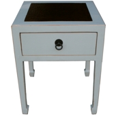 Grey Solid Timber Bedside/Side Table