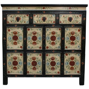 Original Painted Tibetan Sideboard
