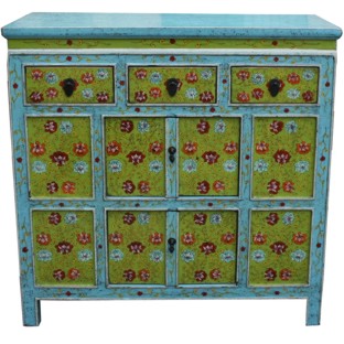 Original Painted Tibetan Sideboard