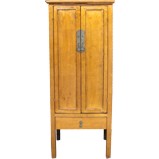 Gold Leaf Wooden Slim Cabinet