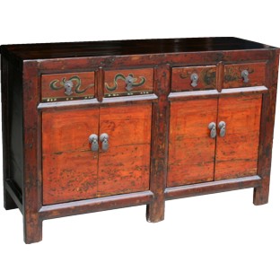 Original Mongolian Painted Sideboard