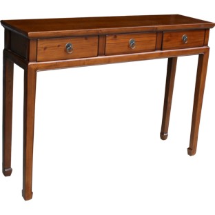 Brown 3-Drawer Hallway Table