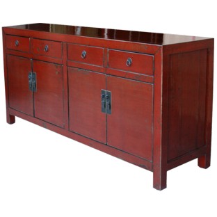 Large Red Wood Sideboard