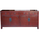 Large Red Wood Sideboard