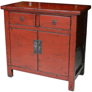 Chinese Antique Red Cabinet