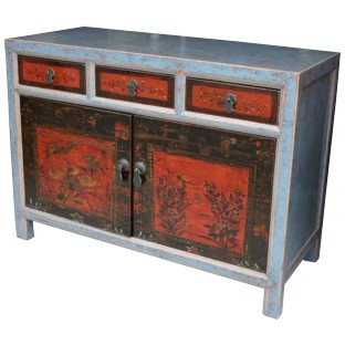 Original Mongolian Painted Sideboard