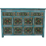 Original Painted Tibetan Sideboard/Cabinet