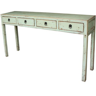 Distressed Hampton Dove Grey Console Table