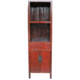 Red Slim Display Cabinet