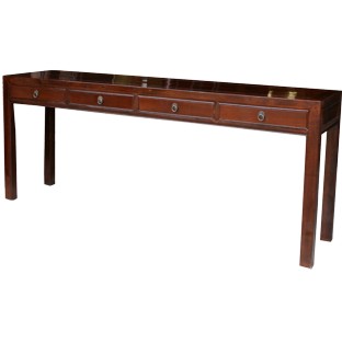 Original Long Brown 4-Drawer Hallway Table