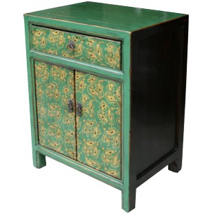 Tibetan Painted Bedside Table