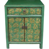 Tibetan Painted Bedside Table
