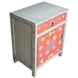 Tibetan Painted Bedside Table