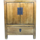 Gold Leaf Coated Bedside Table Cabinet