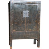 Large Original Black Painted Cabinet