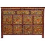 Original Painted Tibetan Sideboard/Cabinet