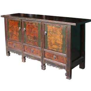 Large Mogolian Painted Sideboard