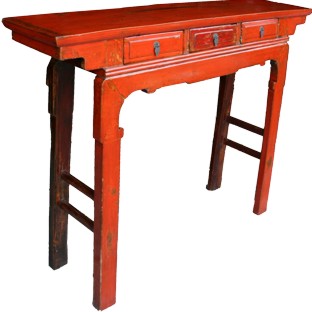 Original Red Console Hall Table