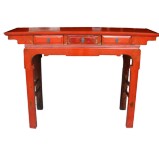Original Red Console Hall Table