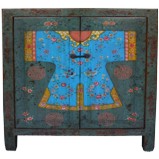 Two Drawers Painted Qing Lady's Dress Cabinet