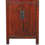 Original Red Bedside Table w/Patina
