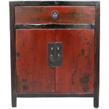 Original Red Bedside Table w/Patina