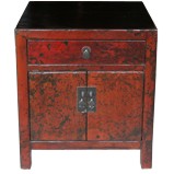 Original Red Bedside Table w/Patina