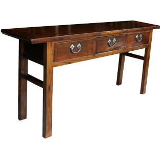 Original Natural Elm Wide Console Table