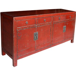 Large Red Patina Sideboard