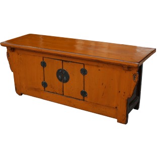 Original Orange/Yellow Sideboard w/Carvings