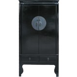 Large Chinese Black Wedding Cabinet