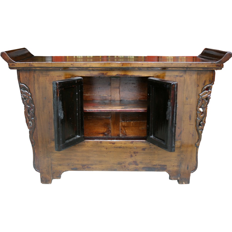 Chinese Altar Cabinet Original Antique