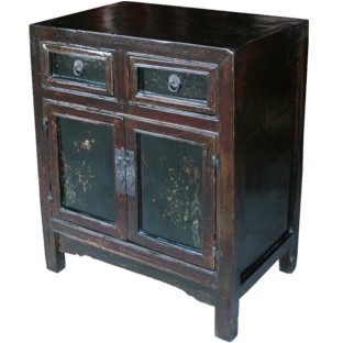 Original Maroon Chinese Cabinet