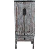 Distress Grey Slim Cabinet