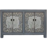 Chinese Grey Sideboard with Painting