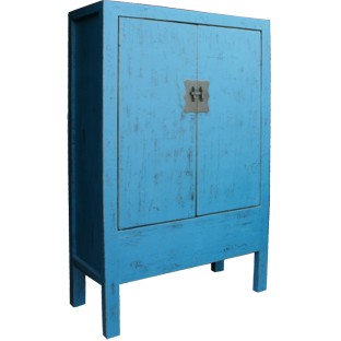 Large Sky Blue Chinese Wedding Cabinet