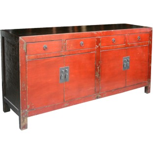 Original Orange Red Patina Sideboard