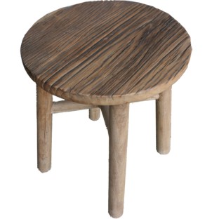 Rustic Round Elm Farmer Stool