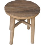 Rustic Round Elm Farmer Stool